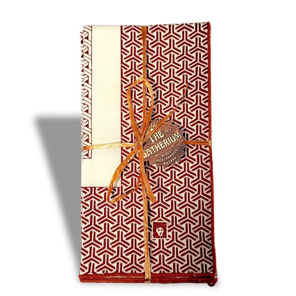 Designer Cloth Napkin Set (2) Anne Klein Beige Wicker - Picture 5 of 9